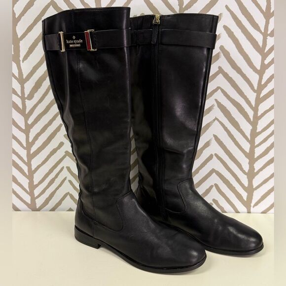Kate Spade Ronnie Black Tall Boots Size 9.5 - Picture 1 of 13